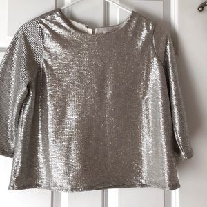 Silver girls XL top